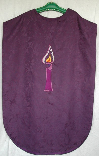 purple chasuble front view